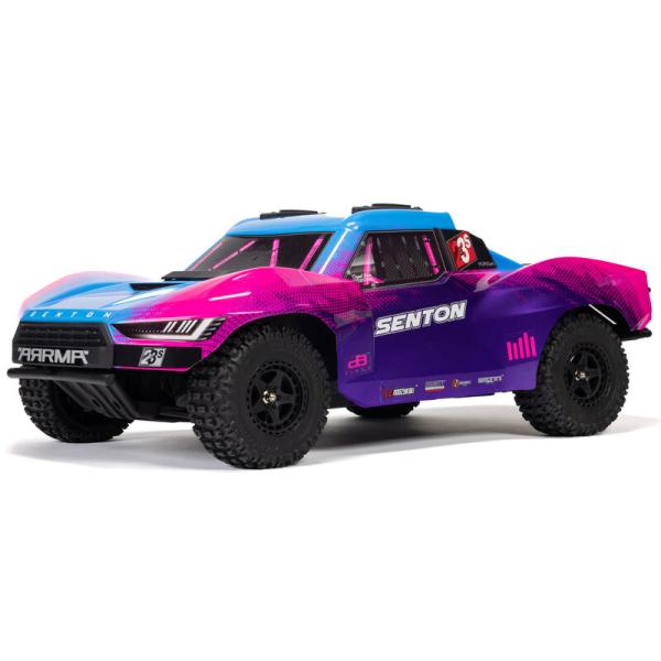 Arrma 1/10 SENTON 223S DSC 4X4 RTR Brushless Short Course Truck Offroad RC-Car, Blue - ARA4303V4T3