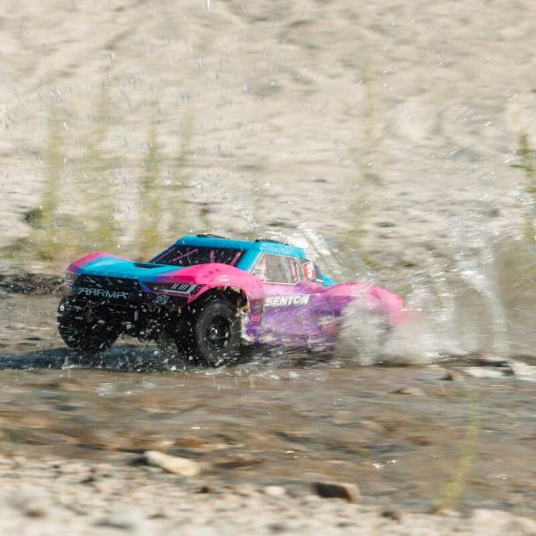 Arrma 1/10 SENTON 223S DSC 4X4 RTR Brushless Short Course Truck Offroad RC-Car, Blue - ARA4303V4T3