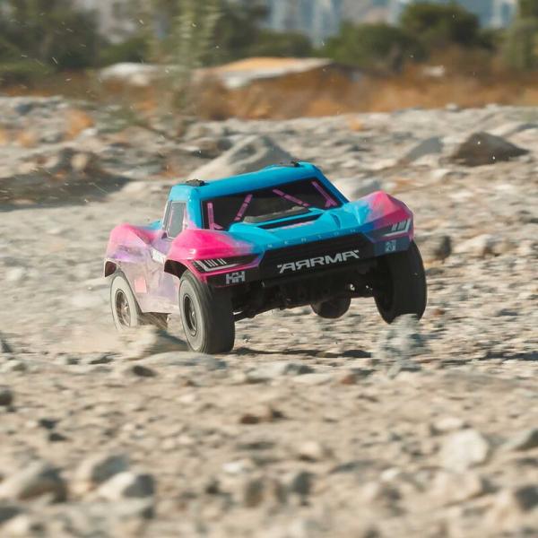 Arrma 1/10 SENTON 223S DSC 4X4 RTR Brushless Short Course Truck Offroad RC-Car, Blue - ARA4303V4T3