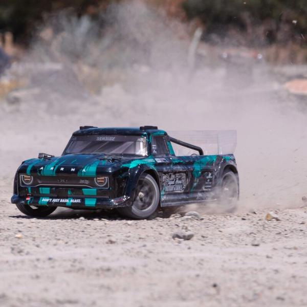 Arrma INFRACTION 4X4 3S BLX 1/8 Resto-Mod Truck Blk/Teal - ARA4315V3T2