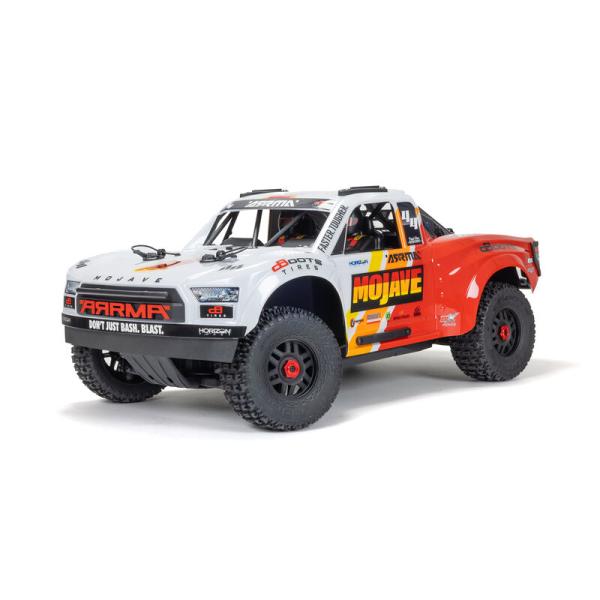 Arrma 1/8 MOJAVE 4X4 4S BLX Desert Truck RTR Offroad RC-Car White/Red - ARA4404T1