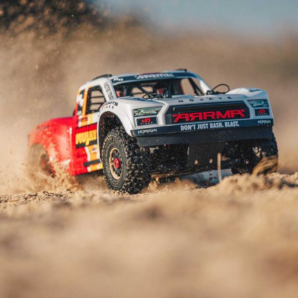 Arrma 1/8 MOJAVE 4X4 4S BLX Desert Truck RTR Offroad RC-Car White/Red - ARA4404T1