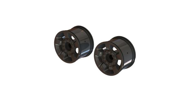 Arrma Mt 2.8" Wheel 14mm Hex (Black Chrome/2) - ARA510117