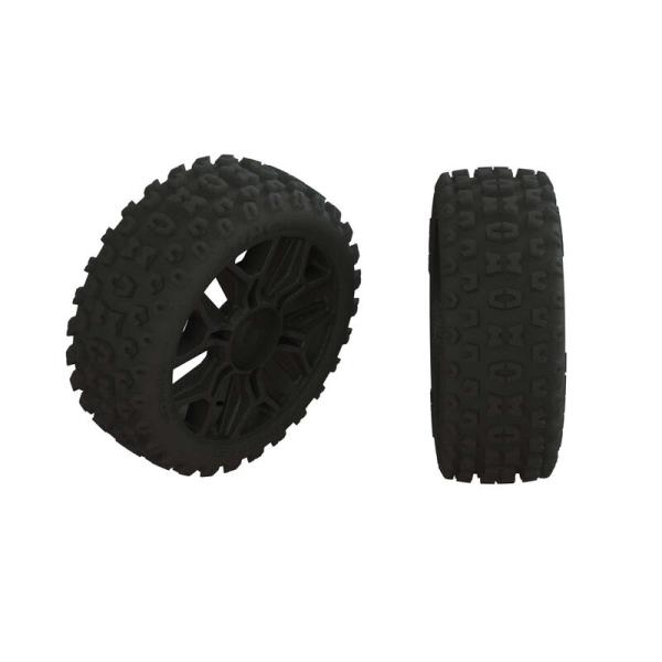 Arrma Dboots '2HO' Tire Set Glued Gun Metal (2) - ARA550088