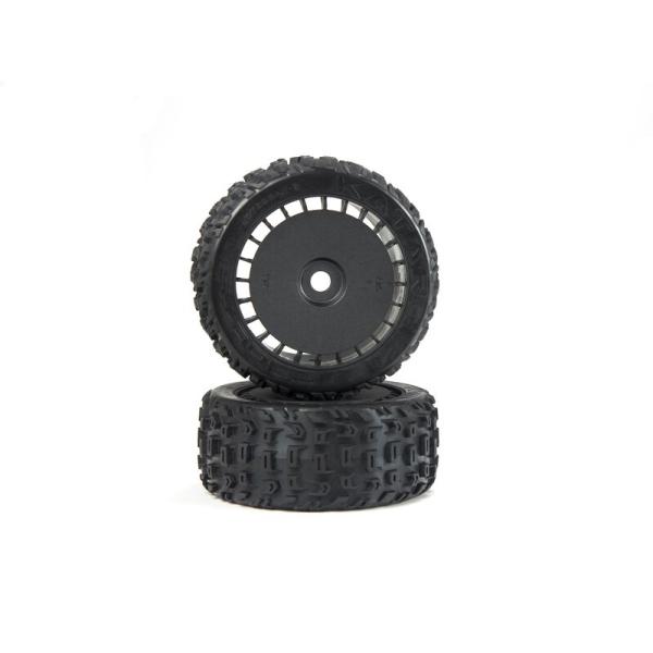 Arrma dBoots Katar T Belted 6S Tire Set Glued (Blk) (2) - ARA550097