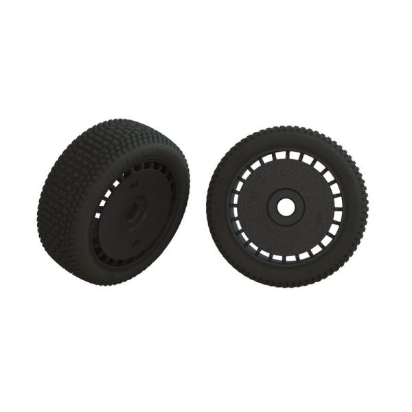 Arrma dBoots Exabyte Tire Set Glued Black (1 Pair) - ARA550098