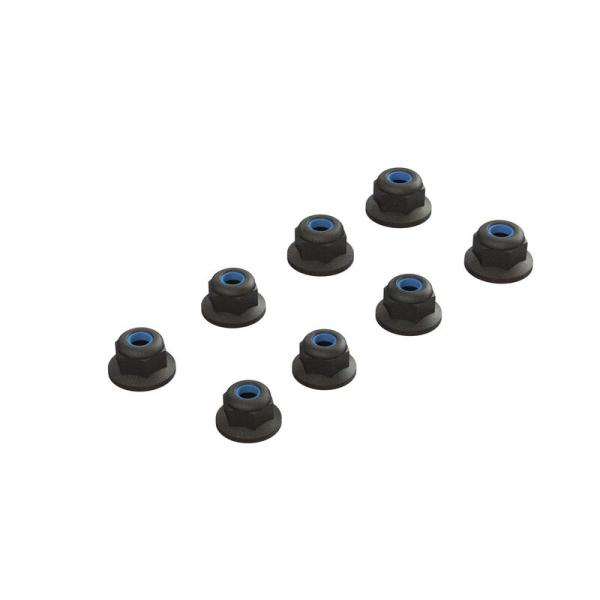Arrma Flanged Lock Nut M3 Black (4) - ARA708009