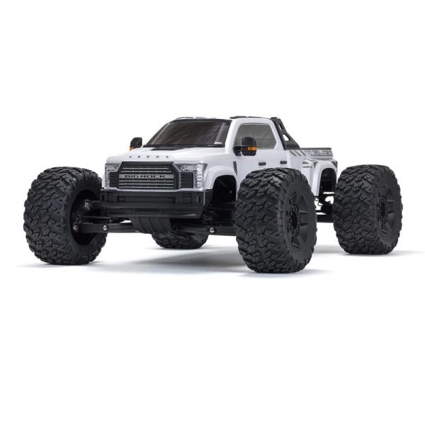 Arrma 1/7 BIG ROCK 6S 4X4 BLX Monster Truck Offroad RC-Car RTR White - ARA7612T3