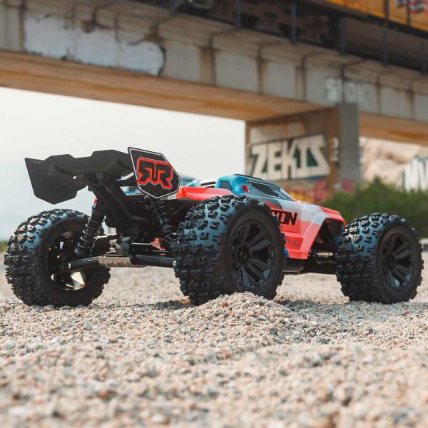 Arrma 1/8 KRATON 6S 4X4 RTR Brushless Speed Truck Offroad RC-Car, Blue/Orange - ARA8608V6T1
