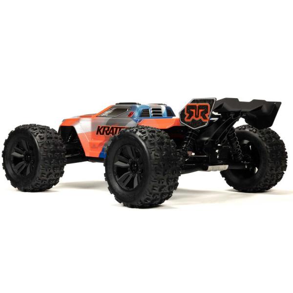 Arrma 1/8 KRATON 6S 4X4 RTR Brushless Speed Truck Offroad RC-Car, Blue/Orange - ARA8608V6T1
