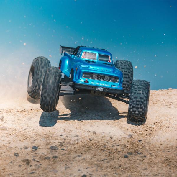 Arrma NOTORIOUS 6S 4WD BLX 1/8 Stunt Truck RTR Blue - ARA8611V5T2