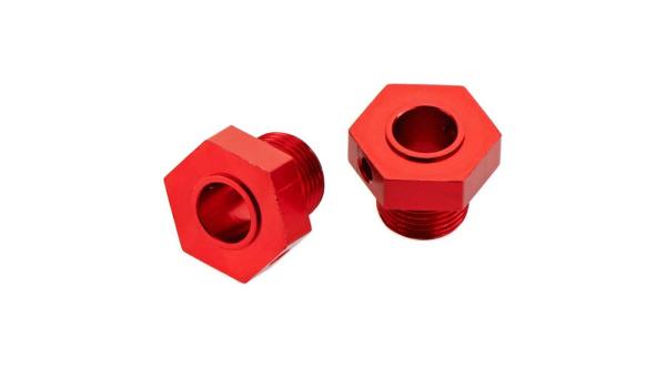 Arrma Wheel Hex Aluminum Red Nero (2) - ARAC9441