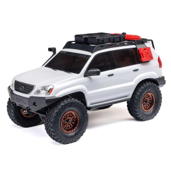 Axial 1/24 SCX24 Lexus GX 470 4X4 RTR Brushed RC-Car Rock Crawler (Battery & Charger Included), White - AXI-1532T1