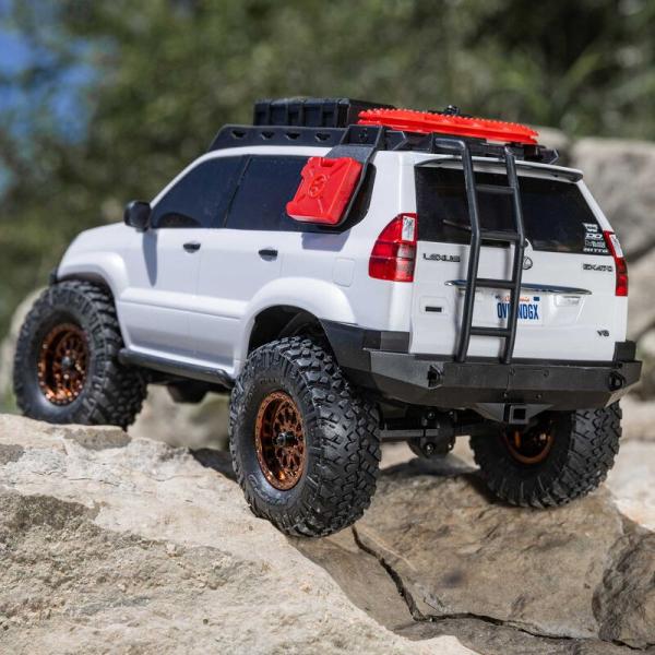 Axial 1/24 SCX24 Lexus GX 470 4X4 RTR Brushed RC-Car Rock Crawler (Battery & Charger Included), White - AXI-1532T1