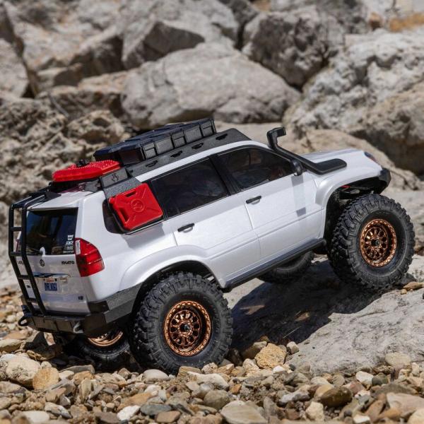 Axial 1/24 SCX24 Lexus GX 470 4X4 RTR Brushed RC-Car Rock Crawler (Battery & Charger Included), White - AXI-1532T1