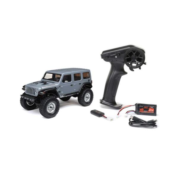Axial 1/24 SCX24 Jeep Wrangler JLU 4X4 Rock Crawler Brushed Mini RC-Crawler RTR Gray - AXI00002V3T3