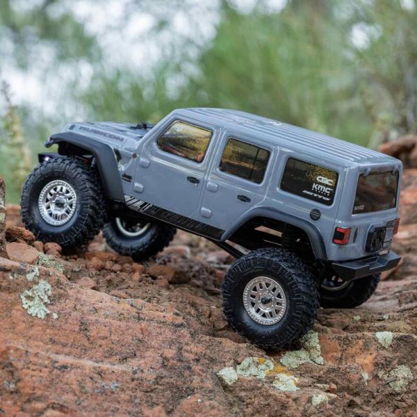 Axial 1/24 SCX24 Jeep Wrangler JLU 4X4 Rock Crawler Brushed Mini RC-Crawler RTR Gray - AXI00002V3T3