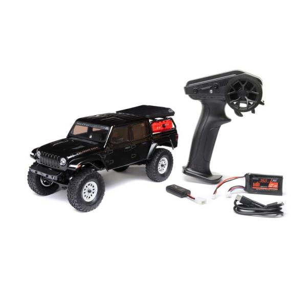Axial 1/24 SCX24 Jeep JT Gladiator 4WD Rock Crawler Brushed Mini RC-Offroad Car RTR Black - AXI00005V2T5