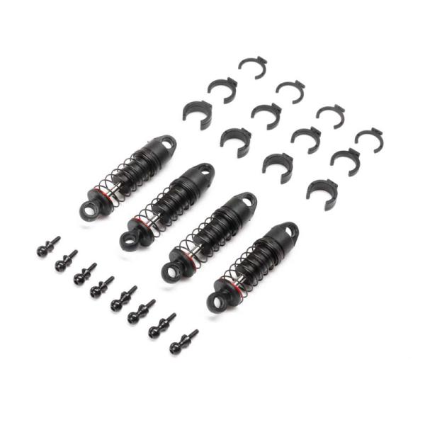 Axial Oil Shock Set 6mm (.213 lbs/in Red): SCX24 (4) - AXI203002