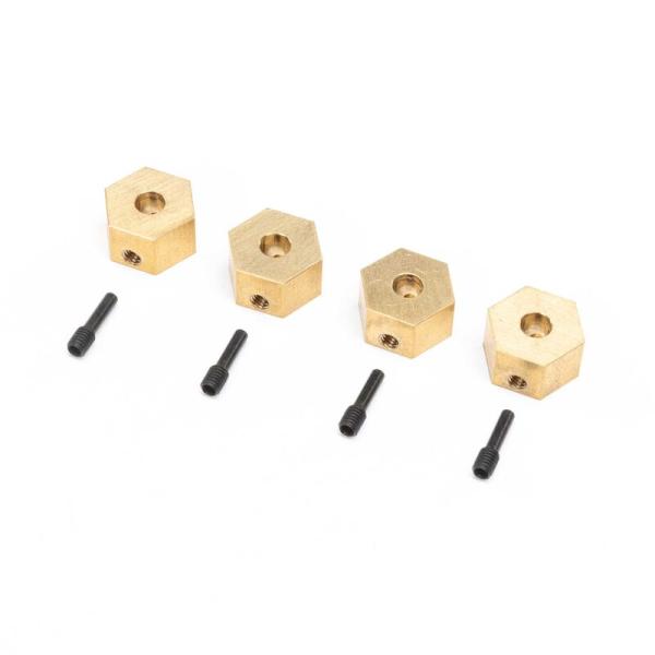 Axial Hex Hubs, Brass (7g) (4): UTB18 - AXI312005