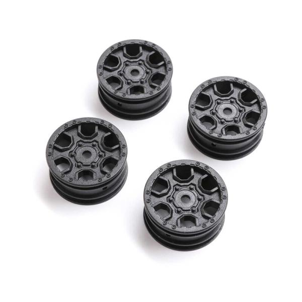 Axial 1.0 Ford Bronco Wheel Black (4): SCX24 - AXI40006