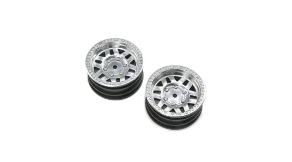 Axial 1.9 KMC Machete Wheel - Satin Silver (2pcs) - AXI43001