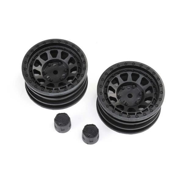 Axial 1.9 Black Rhino Primm Wheels, 12mm Hex, Black (2) - AXI43015