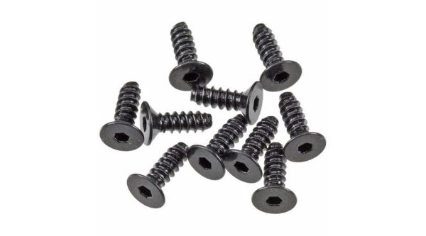 Axial AXA0413 Hex Sckt Tapping Flat Hd M2.6x8mm Blk(10) - AXIC0008