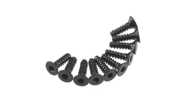 Axial Hex Socket Tap Flat Head M3x10mm Black (10) - AXIC0128