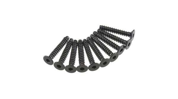 Axial AXA468 Hex Socket Tap Flat Head M3x18mm Black (10) - AXIC0130