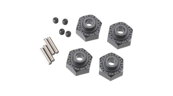 Axial Aluminum Hex Hub 12mm Black (4) - AXIC0429