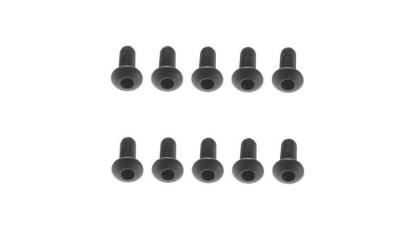Axial AX31280 M2.6x6mm Hex Socket Button Black (10) - AXIC1280
