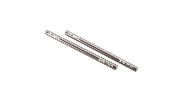 Axial AX30524 Threaded Aluminum Pipe 6x91mm Grey (2) - AXIC3524