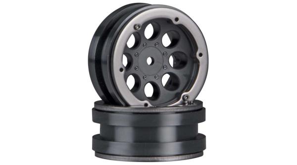 Axial 8-Hole 1.9 Beadlock Wheel Black (2) - AXIC8087