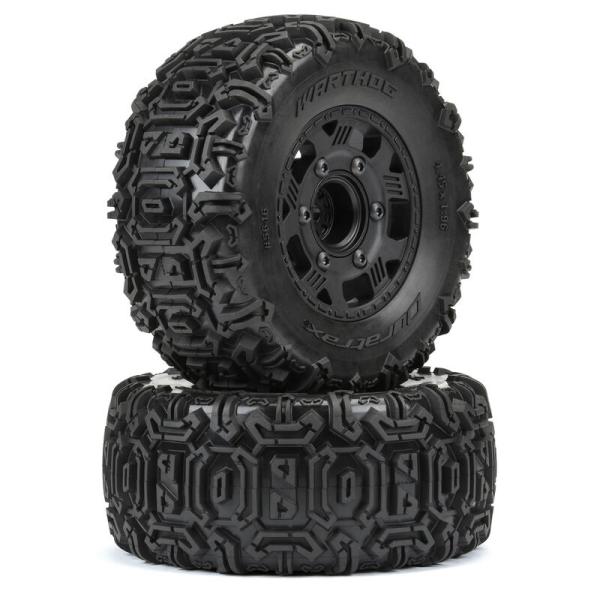 Duratrax 1/10 Warthog F/R 2.2/3.0 SC Tires MTD 12 & 14mm Black Ripper (2) - DTX564610