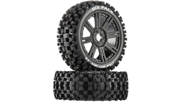 Duratrax Six Pack Buggy C2 Mounted Spoke Black (2) - DTXC3604