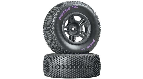 Duratrax Posse SC Tire C2 Mounted Rear Slash (2) - DTXC3695