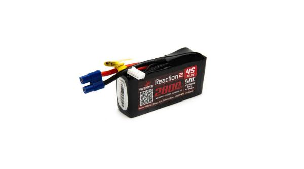 Dynamite Reaction2 14.8V 2800mAh 4S 50C LiPo: 96mm EC3 - DYNB28453