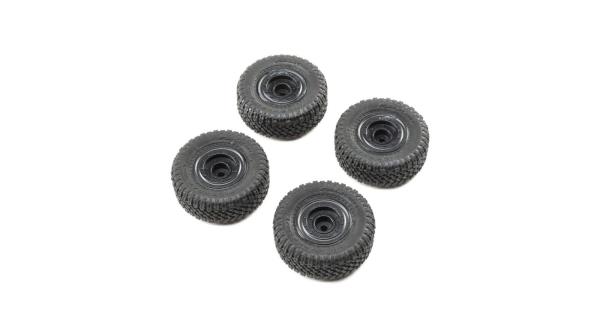 ECX F/R PrmntTire, Black(4): 1/24 Barrage: RTR - ECX40010