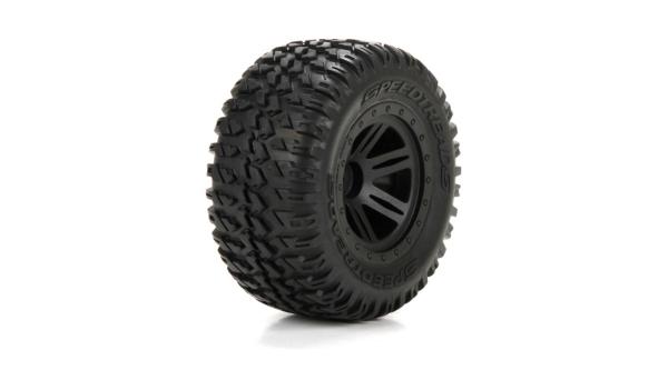 ECX Reifen vorne/hinten, schwarz, vormontiert: 1:10 AMP DB - ECX43012