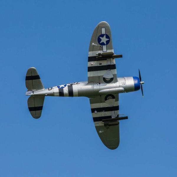 E-flite P-47 Razorback 1.2m RC-Flugzeug Warbird BNF Basic with AS3X & SAFE Select - EFL08450