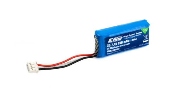 E-Flite Lipo Akkupack 7,4V 200 mAh EFLB2002S30 für Blade MCPX BL, E-Flite UMX Modelle Pits und andere