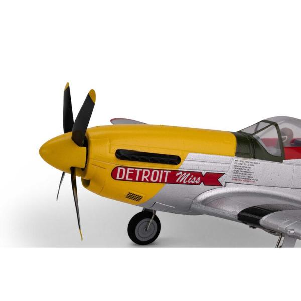 E-flite UMX P-51D Mustang “Detroit Miss” Micro RC-Flugzeug BNF Basic with AS3X and SAFE Select - EFLU7350