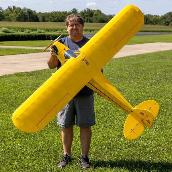 Hangar9 J-3 Cub 10cc Holz RC-Flugmodell mit Elektroantrieb PNP, Spannweite:2096mm - HAN5175