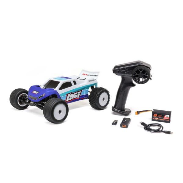 Losi 1/18 Mini-T 2.0 V2 2WD Stadium Truck Offroad RC-Car Brushless RTR Blue - LOS-1056T2