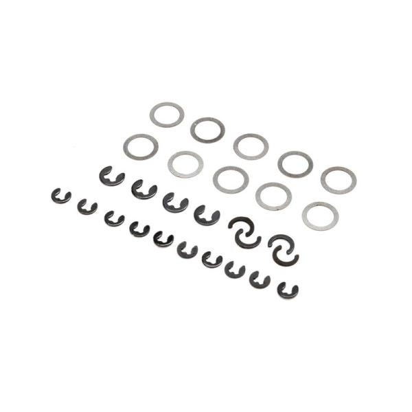 Losi E-Clip and Shim Set: Mini LMT - LOS216009