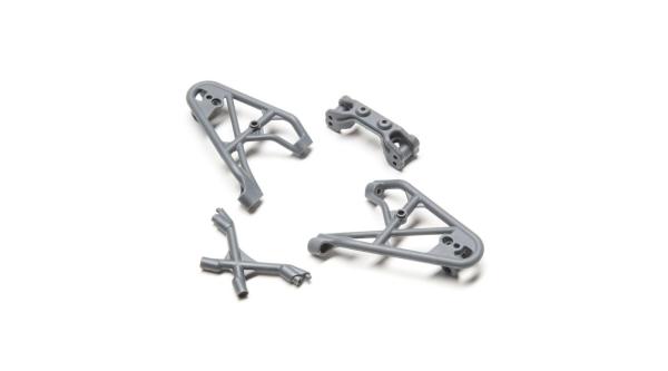 Losi Front Shock Tower/Brace & Camber Link Mnt,Gray:Rock Rey - LOS231039
