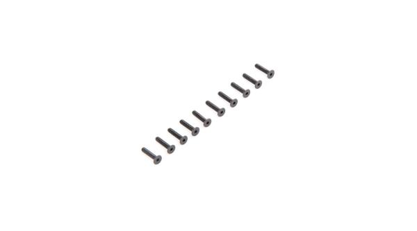 Losi Flat Head Screws M2.5 x 12mm (10) - LOS235010