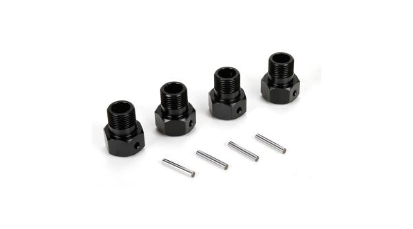 Losi Wheel Hex Black & Pin (4): MTXL - LOS252050