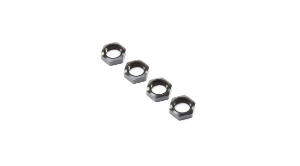 Losi Wheel Nut, Black (4): Super Baja Rey - LOS252078